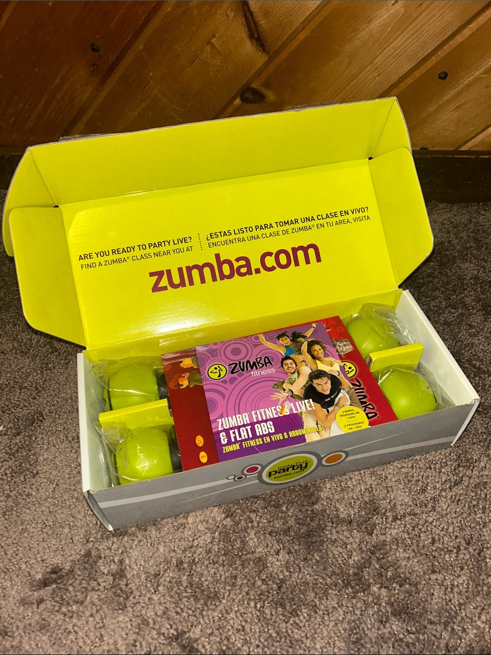 Zumba fitness join the party 1lb shake dumbbells & dvd set